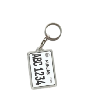 Customized Punjab Number Plate Keychain